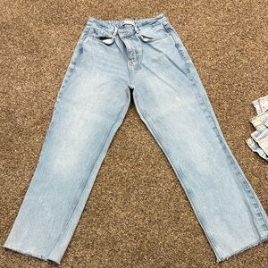Zara - Light Wash High-Rise Straight Jeans - Size 6